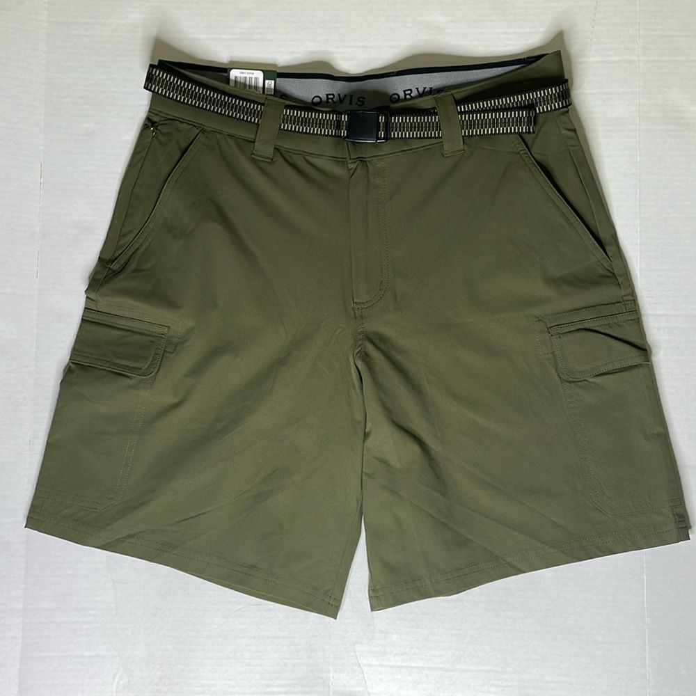 Orvis Cargo Shorts Olive Green Comfy Waistband - Picture 1 of 4